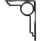 Ekena Millwork Maria Wrought Iron Bracket, (Single center brace), Antiqued Brass 1 1/2"W x 5 1/2"D x 8"H BKTM01X05X08SMAABS - alternate 3